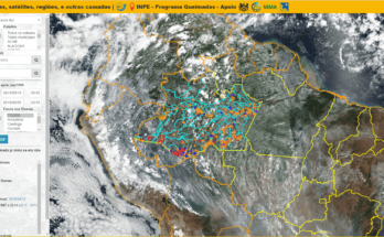 Portal de Monitoramento de queimadas e Incêndios em tempo quase-real do INPE