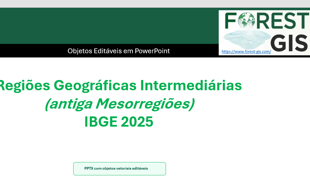 Mesorregiões / Regiões Geográficas Intermediárias (Brasil em 1 slide) – IBGE 2025 – PowerPoint Editável 2 Mesorregiões / Regiões Geográficas Intermediárias (Brasil em 1 slide) – IBGE 2025 – PowerPoint Editável - Imagem 2