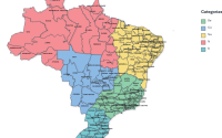Mapa das Mesorregiões do Brasil / Regiões Geográficas Intermediárias IBGE 2025 – PowerPoint Editável