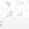 Pacote de mapas com Mapa Mundi, países da America do Sul, Europa, Ásia, Argentina, etc