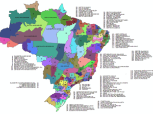 Mesorregiões Brasileiras - Objetos Editáveis em PowerPoint