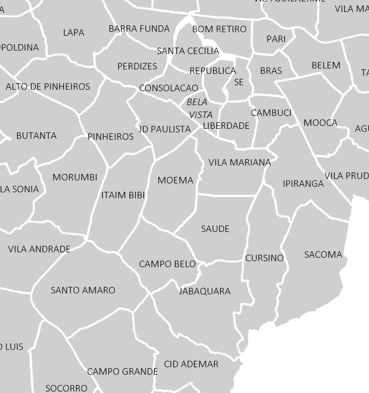 Mapa Da Cidade De Sao Paulo