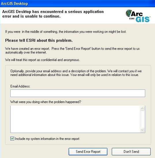 ArcGIS Desktop deu pau e fechou? Seu caso será analisado pela ESRI