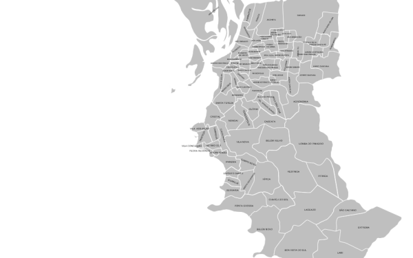 Mapa da região metropolitana de Porto Alegre e Bairros da Capital Gaúcha