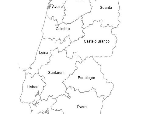 Mapa das Províncias de Portugal – PowerPoint Editável