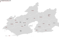 Mapa da região metropolitana do Rio de Janeiro e Bairros da Capital Carioca