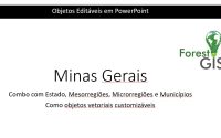 Combo Minas Gerais – Municípios, Mesorregiões e Microrregiões – PowerPoint Editável