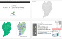 Mapa com os Bairros de Curitiba, PR. mapas vetoriais PowerPoint para download