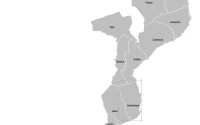Mapa das Províncias de Moçambique como Objetos PowerPoint