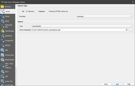 Forest-GIS » Como Abrir File Geodatabase (gdb) No QGIS?