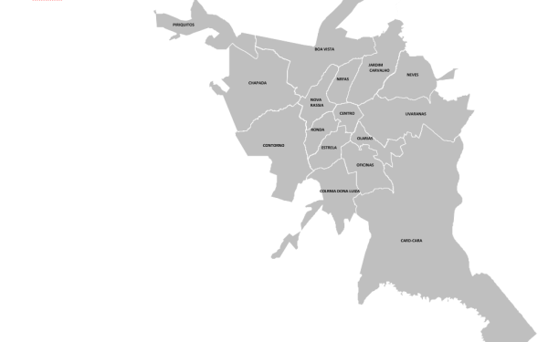 Mapa dos Bairros de Ponta Grossa – PowerPoint Editável