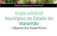 Mapa dos Municípios do Maranhão como objetos editáveis pptx