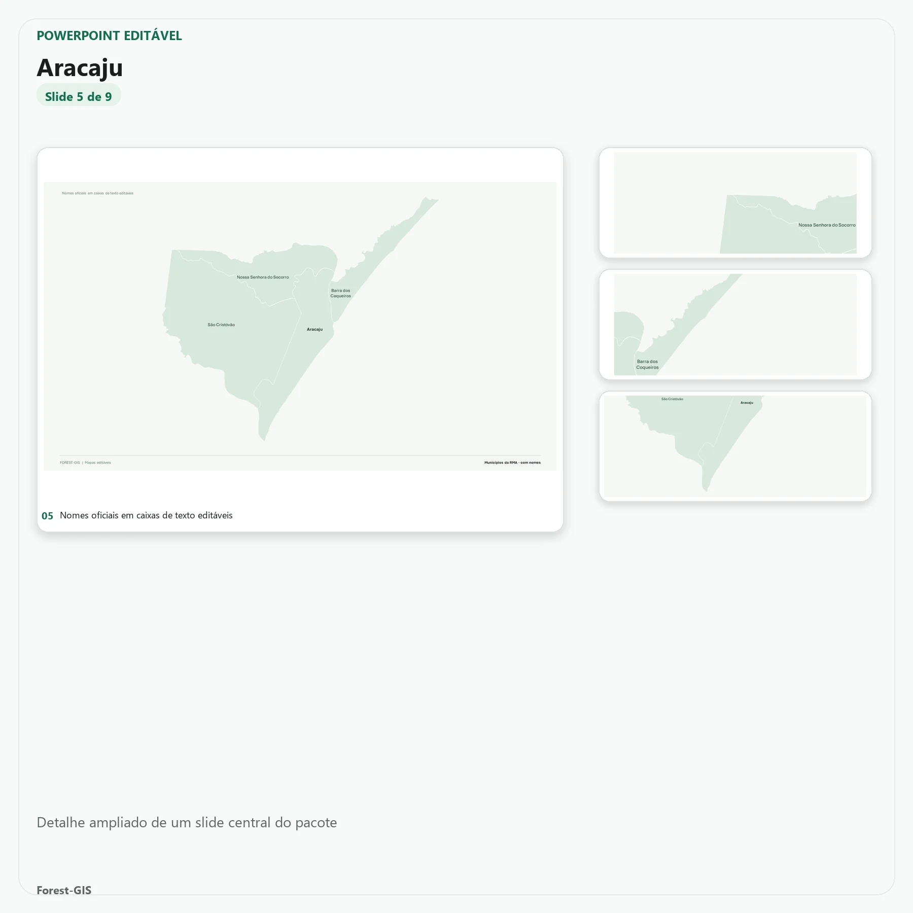 Mapa de Aracaju e Região Metropolitana – 44 Bairros | PowerPoint Editável 2 Mapa de Aracaju e Região Metropolitana – 44 Bairros | PowerPoint Editável - Imagem 2