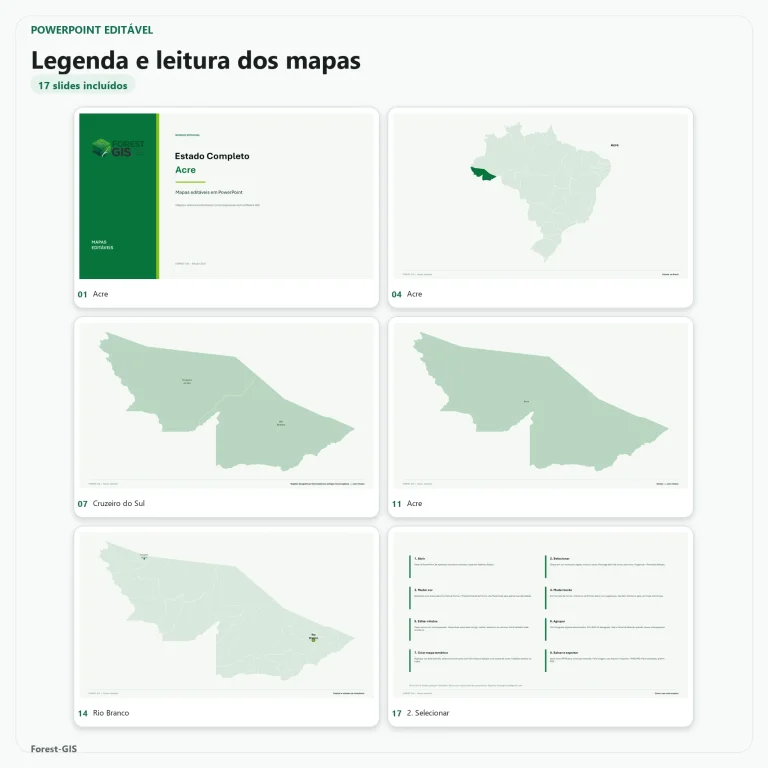 mapas acre powerpoint editavel estado completo ibge 2025 01