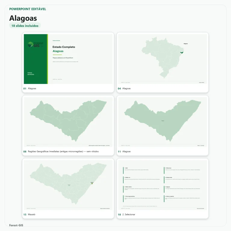 mapas alagoas powerpoint editavel estado completo ibge 2025 01