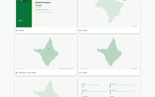 Mapas do Amapá em PowerPoint Editável – Pacote Estadual Completo | IBGE 2025
