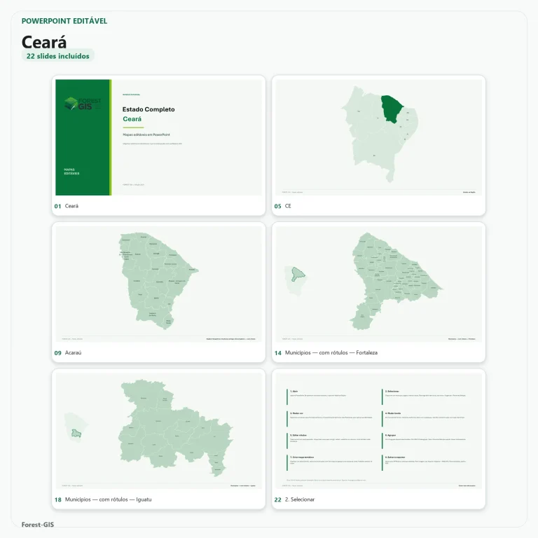 mapas ceara powerpoint editavel estado completo ibge 2025 01