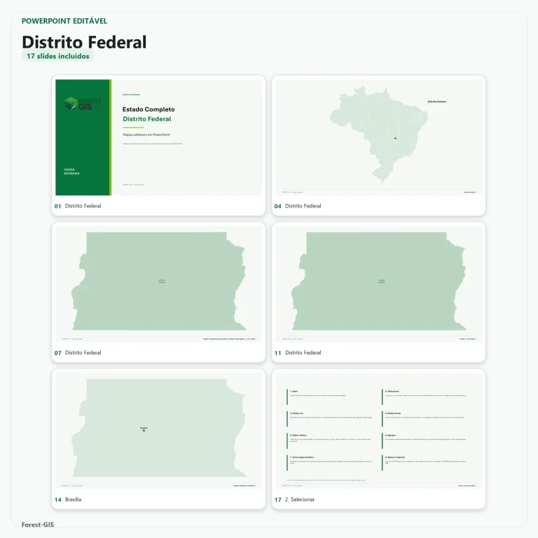mapas distrito federal powerpoint editavel estado completo ibge 2025 01