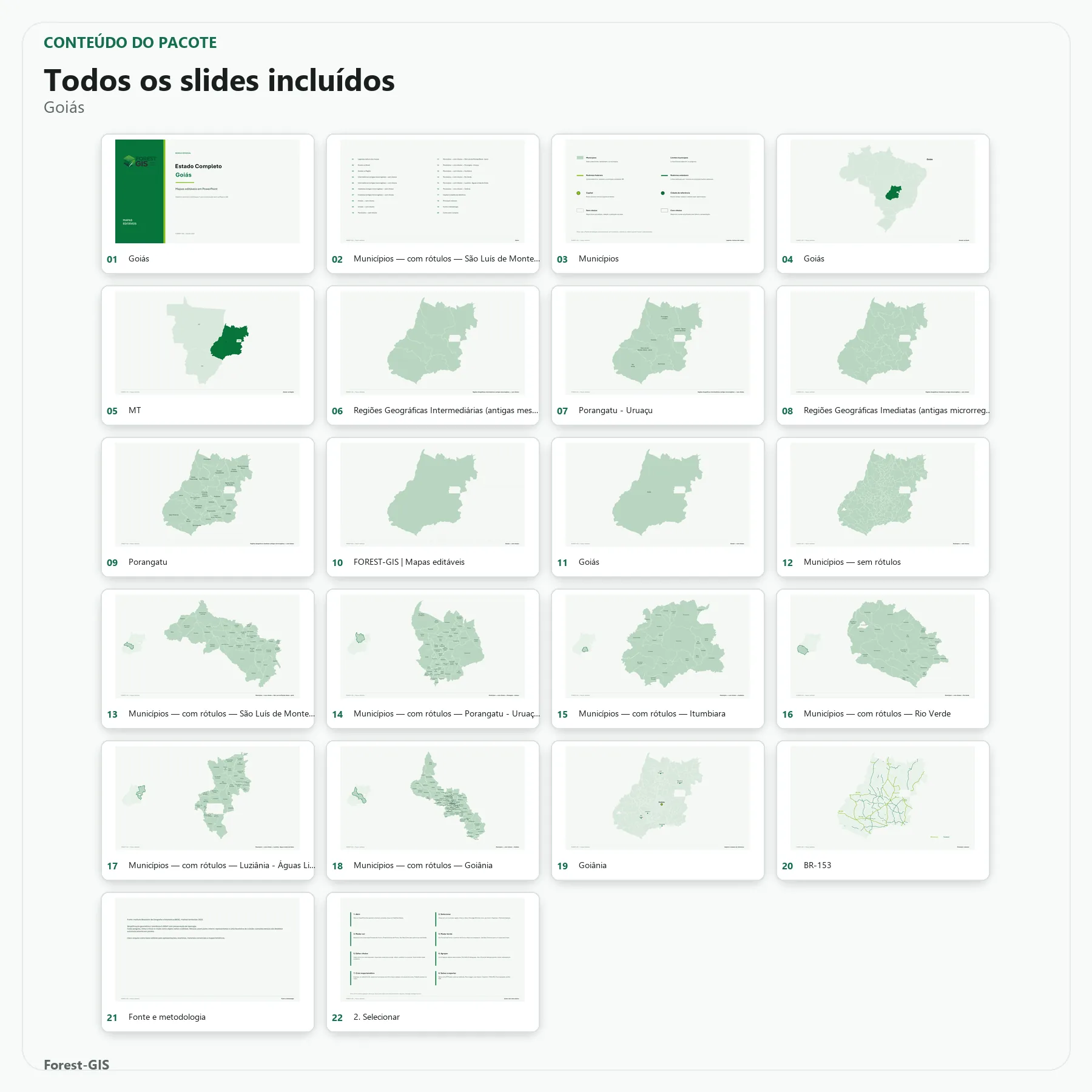 Mapas de Goiás em PowerPoint Editável – Pacote Estadual Completo | IBGE 2025 2 Mapas de Goiás em PowerPoint Editável – Pacote Estadual Completo | IBGE 2025 - Imagem 2