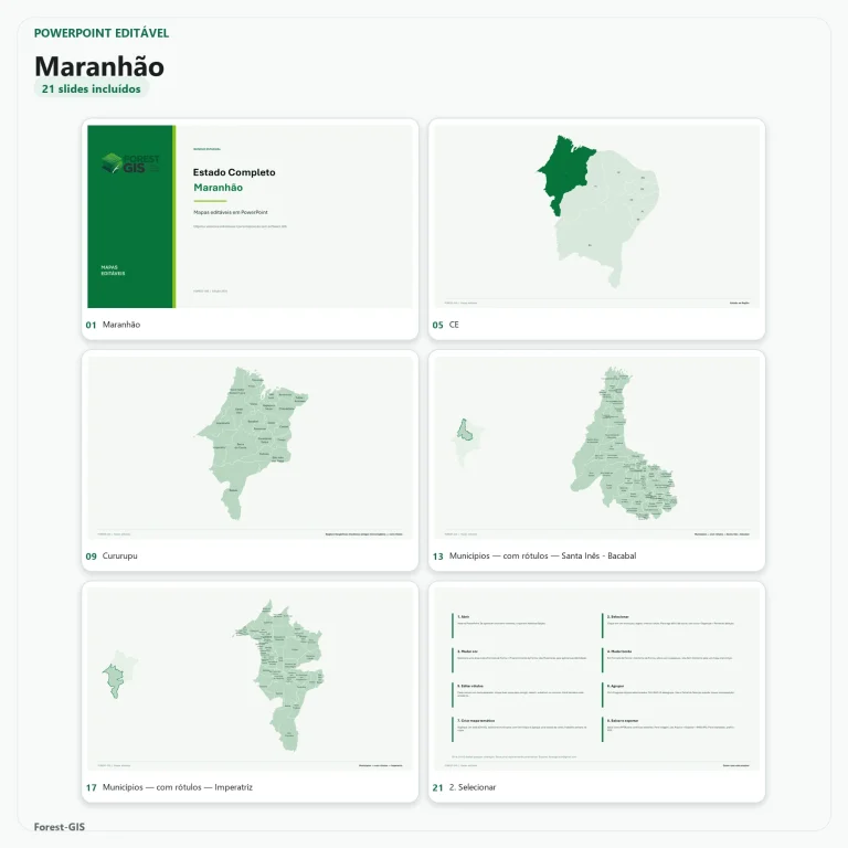 mapas maranhao powerpoint editavel estado completo ibge 2025 01