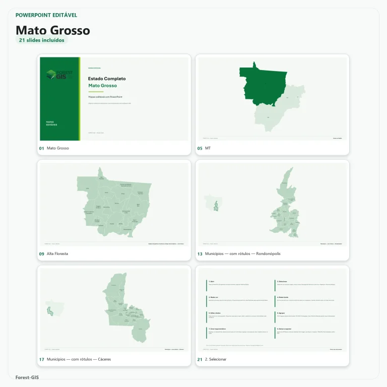 mapas mato grosso powerpoint editavel estado completo ibge 2025 01