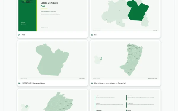 Mapas do Pará em PowerPoint Editável – Pacote Estadual Completo | IBGE 2025
