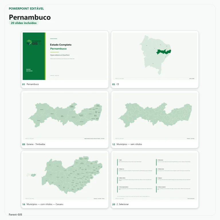 mapas pernambuco powerpoint editavel estado completo ibge 2025 01