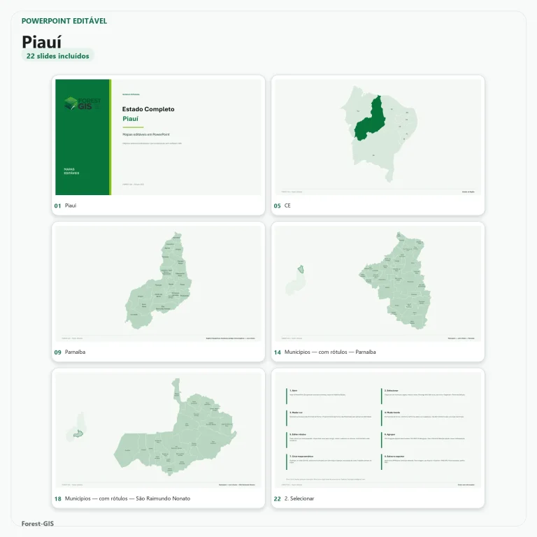mapas piaui powerpoint editavel estado completo ibge 2025 01