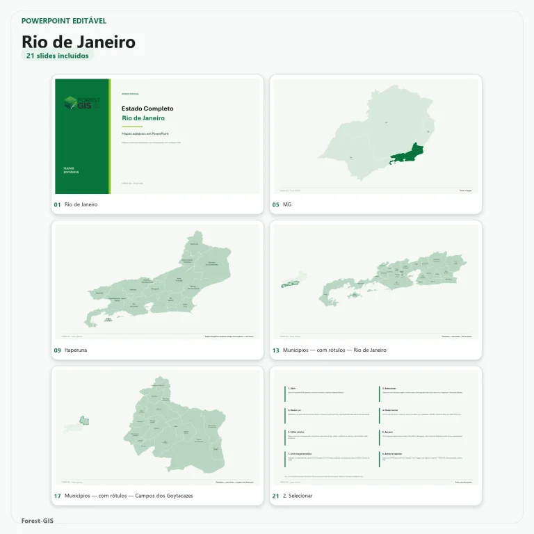 mapas rio de janeiro powerpoint editavel estado completo ibge 2025 01