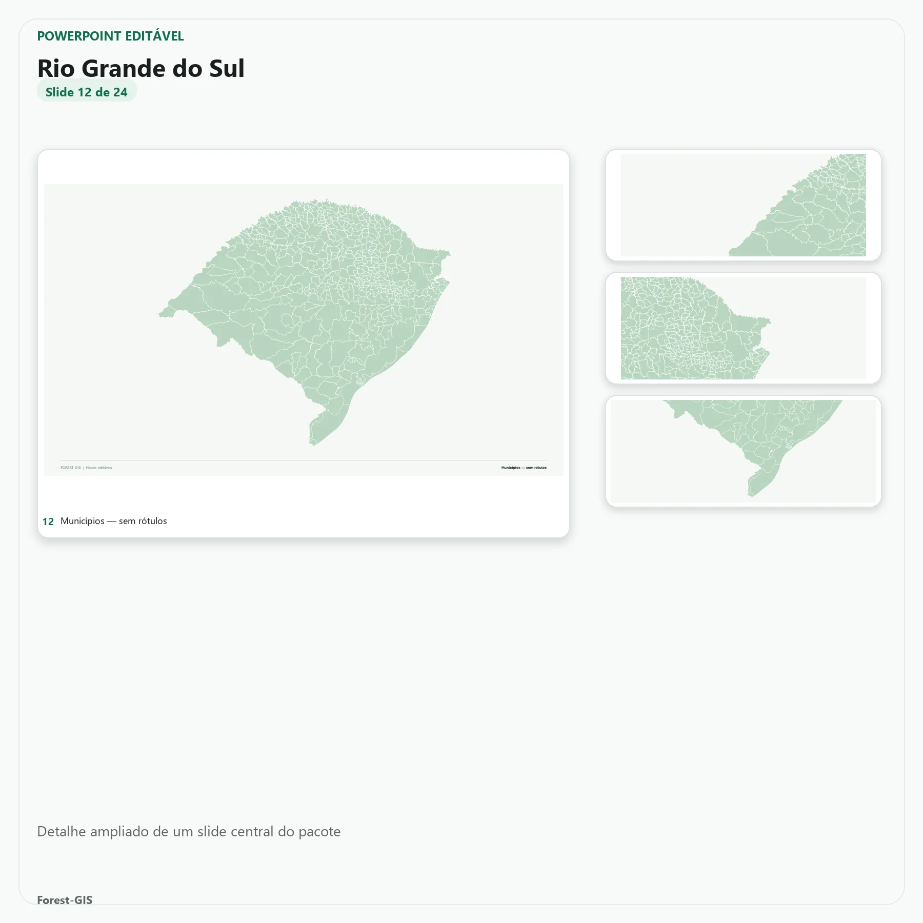Mapas do Rio Grande do Sul em PowerPoint Editável – Pacote Estadual Completo | IBGE 2025 3 Mapas do Rio Grande do Sul em PowerPoint Editável – Pacote Estadual Completo | IBGE 2025 - Imagem 3