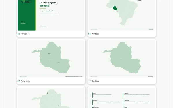 Mapas de Rondônia em PowerPoint Editável – Pacote Estadual Completo | IBGE 2025