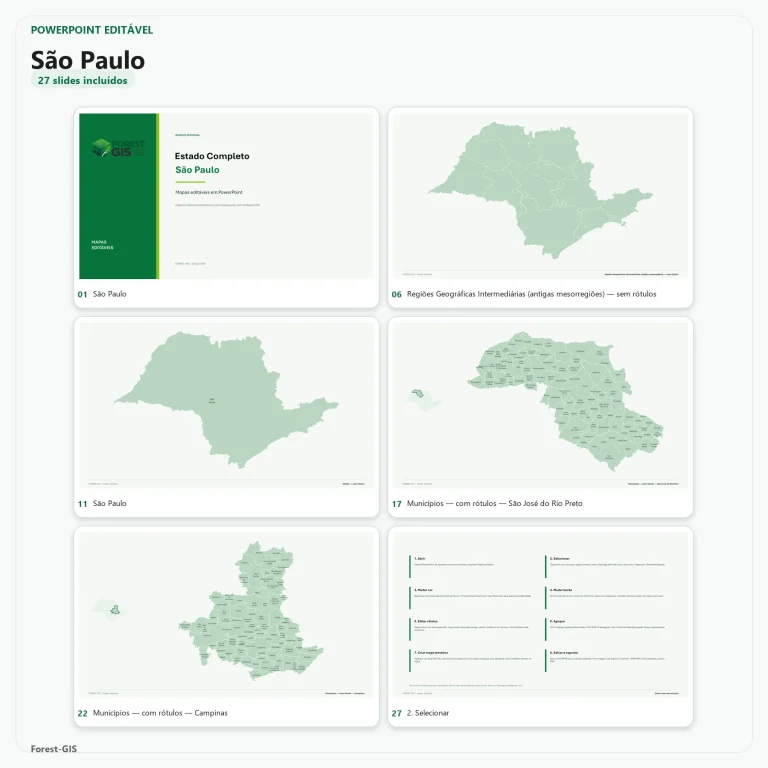 mapas sao paulo powerpoint editavel estado completo ibge 2025 01